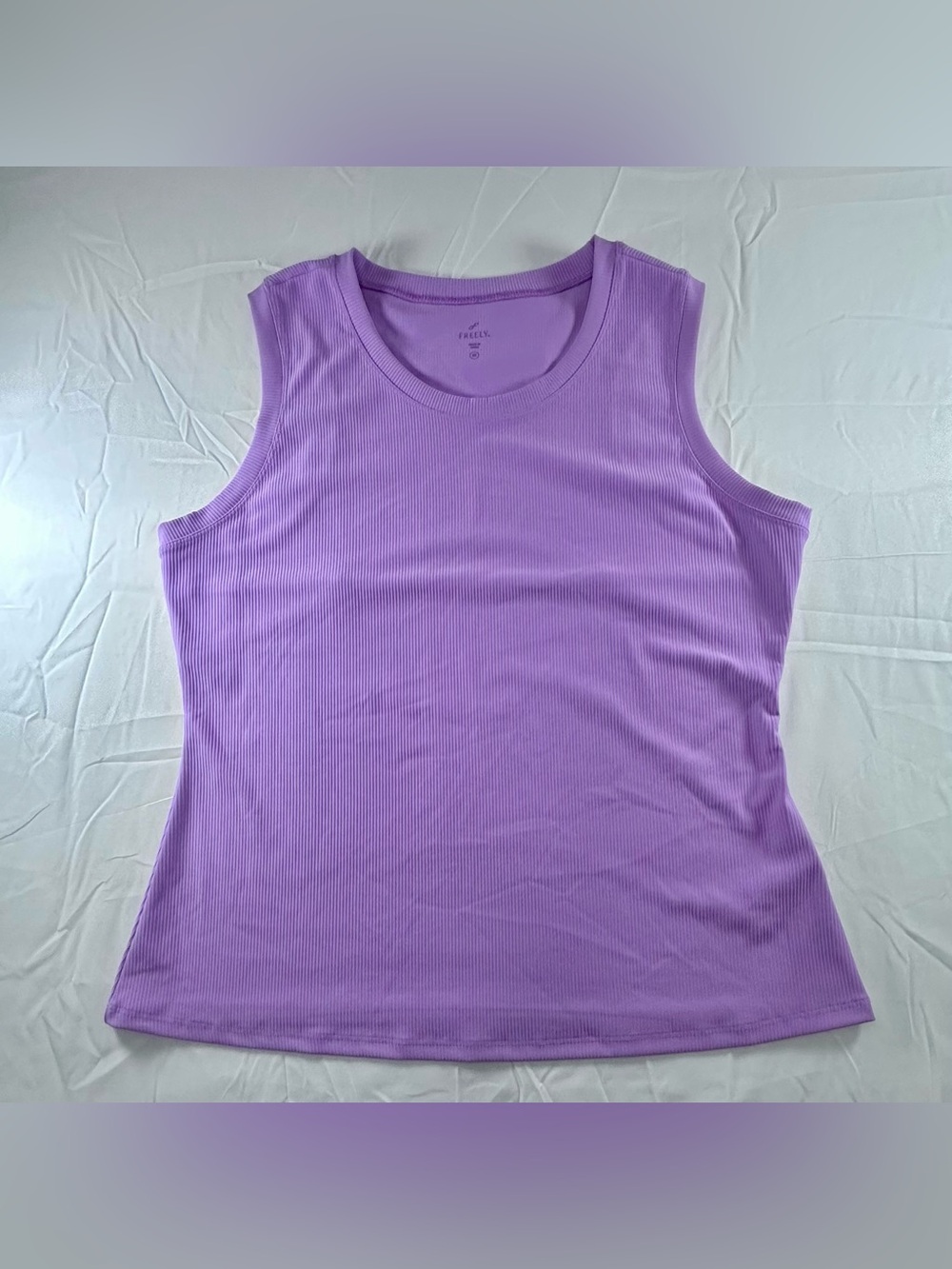 Freely Women's Ribbed Sleeveless Tank Top - Lavender